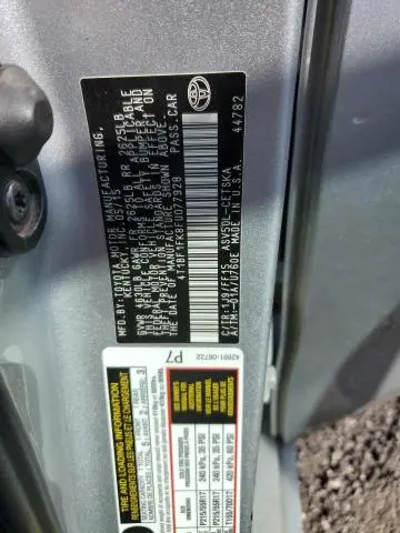2015 TOYOTA CAMRY LE  