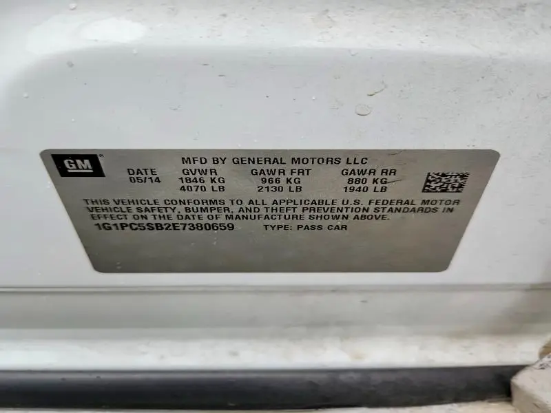 2014 CHEVROLET CRUZE LT  