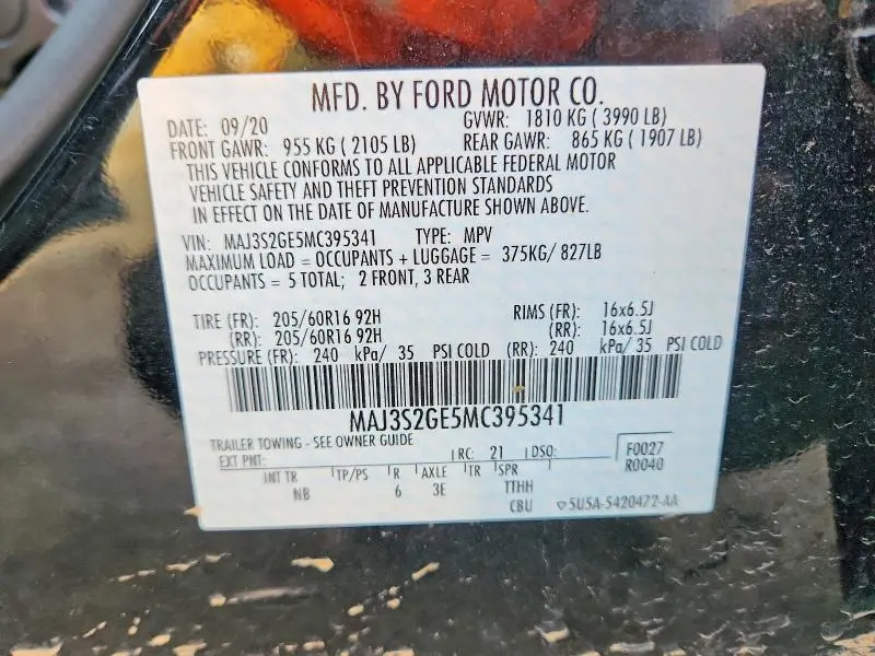 2021 FORD ECOSPORT SE  