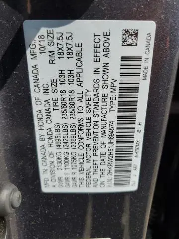 2018 HONDA CR-V EX  