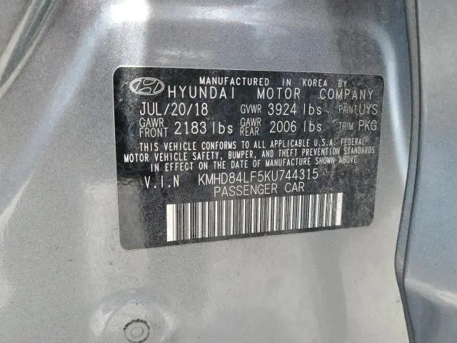 2019 HYUNDAI ELANTRA SEL  