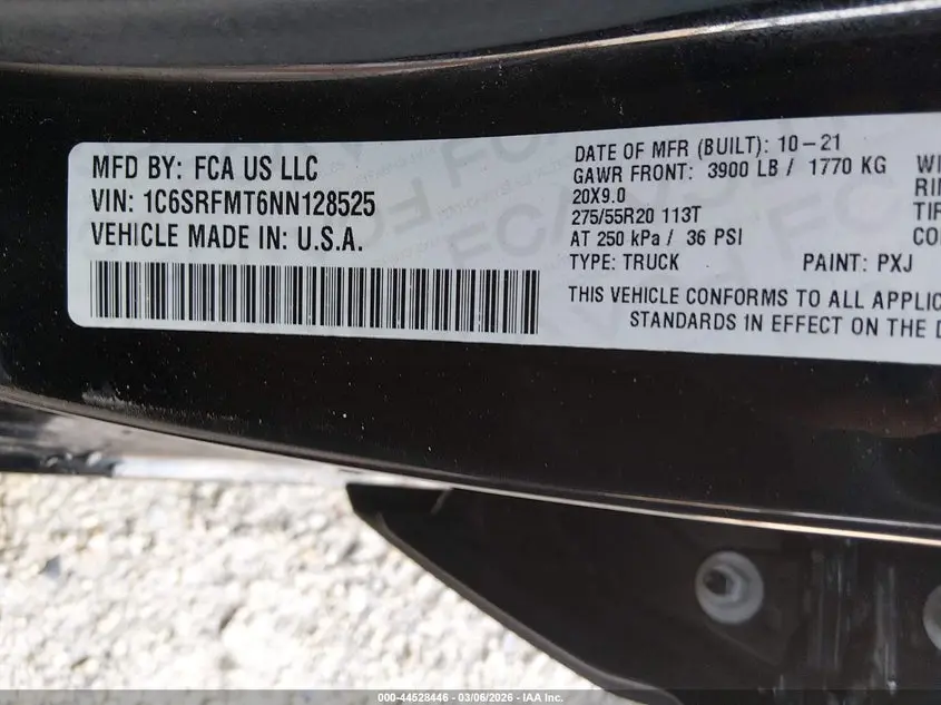 2022 RAM 1500 BIG HORN  4X4 6'4 BOX