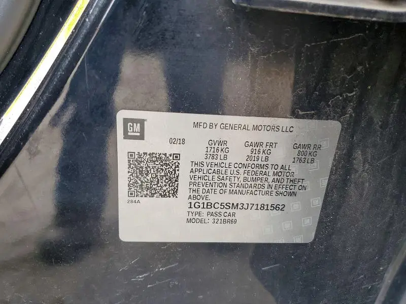 2018 CHEVROLET CRUZE LS  