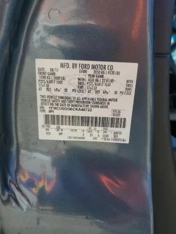 2012 FORD ESCAPE XLT  