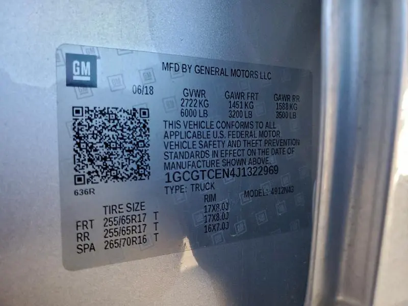 2018 CHEVROLET COLORADO LT  