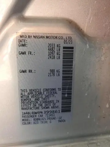 2023 NISSAN ALTIMA SV  