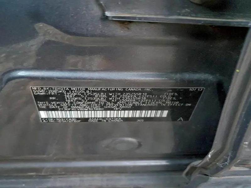 2013 TOYOTA RAV4 LIMITED  