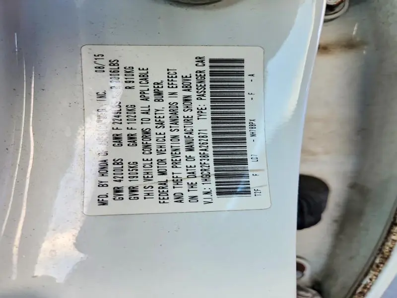 2015 HONDA ACCORD LX  