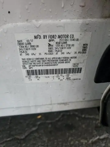 2017 FORD EDGE TITANIUM  