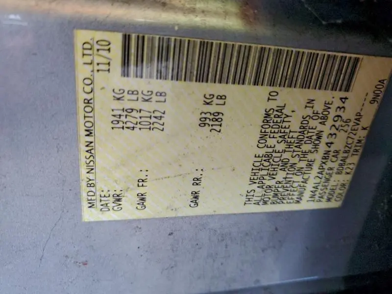 2011 NISSAN ALTIMA BASE  