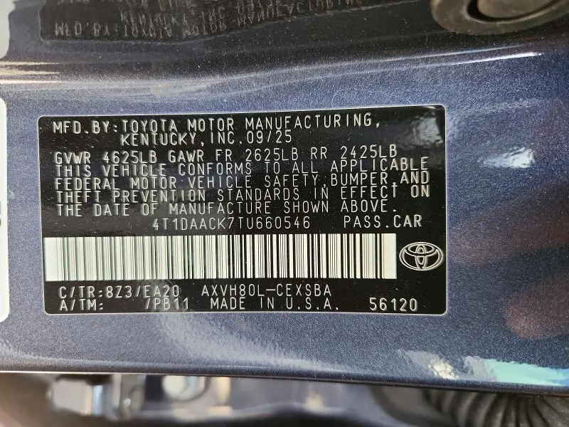 2026 TOYOTA CAMRY SE  