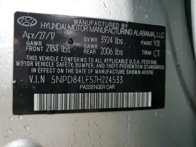 2018 HYUNDAI ELANTRA SEL  