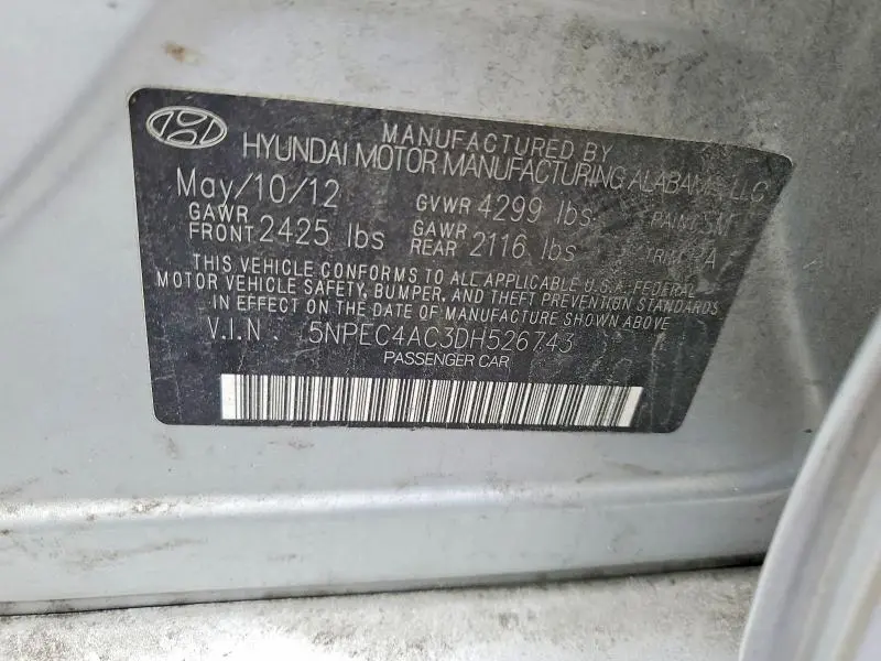 2013 HYUNDAI SONATA SE  
