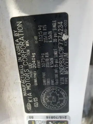 2015 KIA SPORTAGE LX  