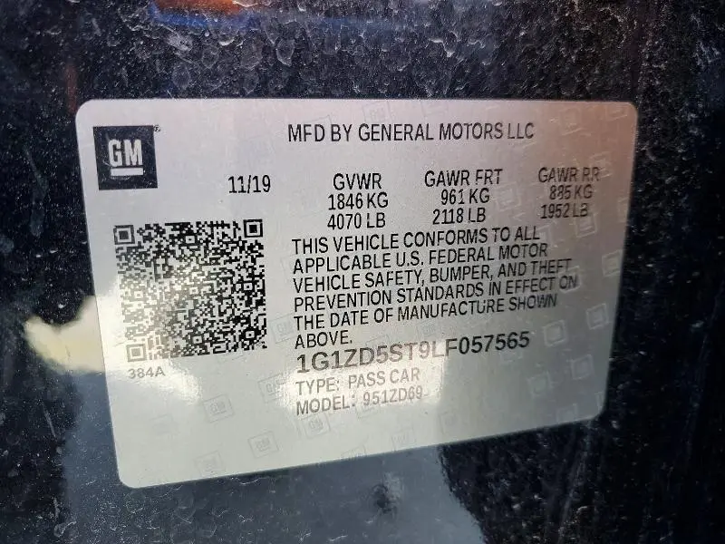 2020 CHEVROLET MALIBU LT  