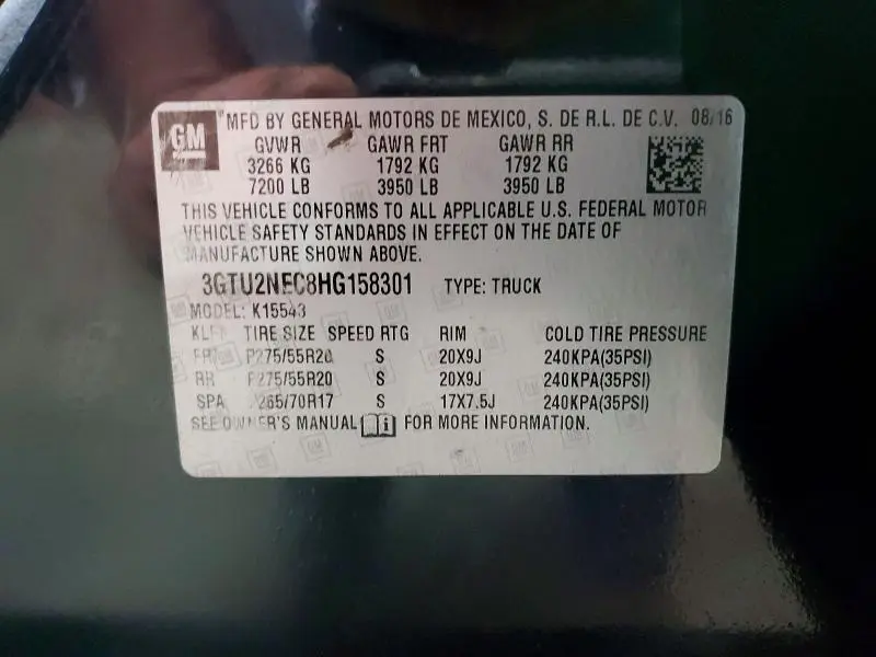 2017 GMC SIERRA K1500 SLT  