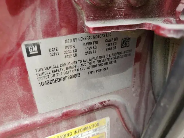 2011 BUICK LACROSSE CXL  