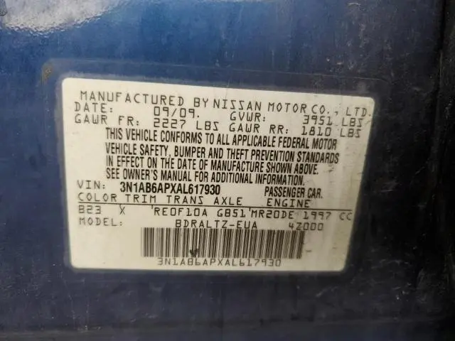 2010 NISSAN SENTRA 2.0  