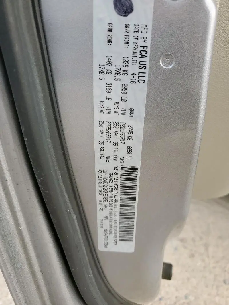 2016 DODGE GRAND CARAVAN SXT  