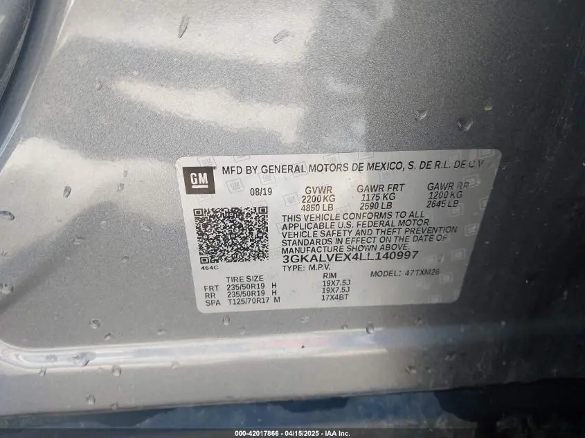 2020 GMC TERRAIN AWD SLT