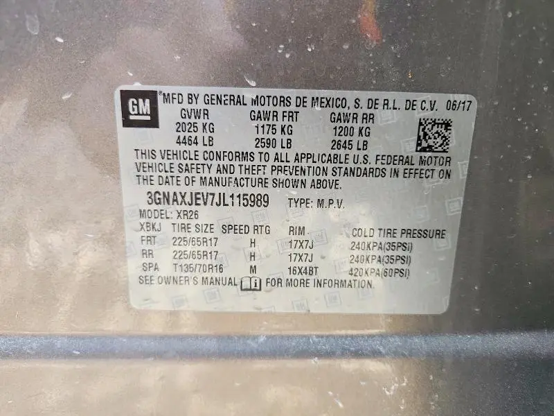 2018 CHEVROLET EQUINOX LT  