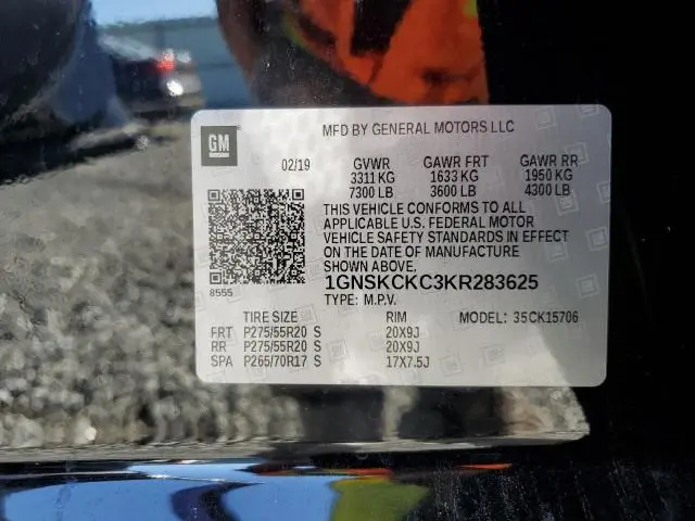 2019 CHEVROLET TAHOE K1500 PREMIER  