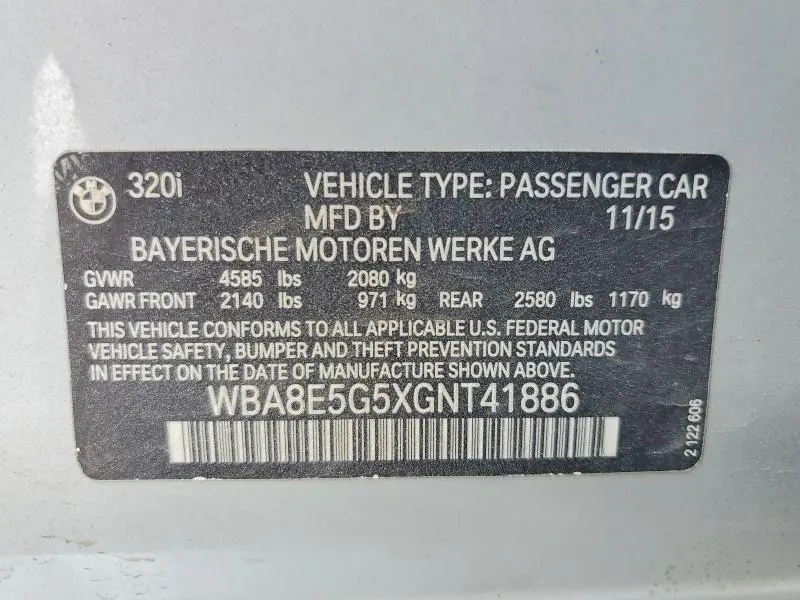 2016 BMW 320 XI  