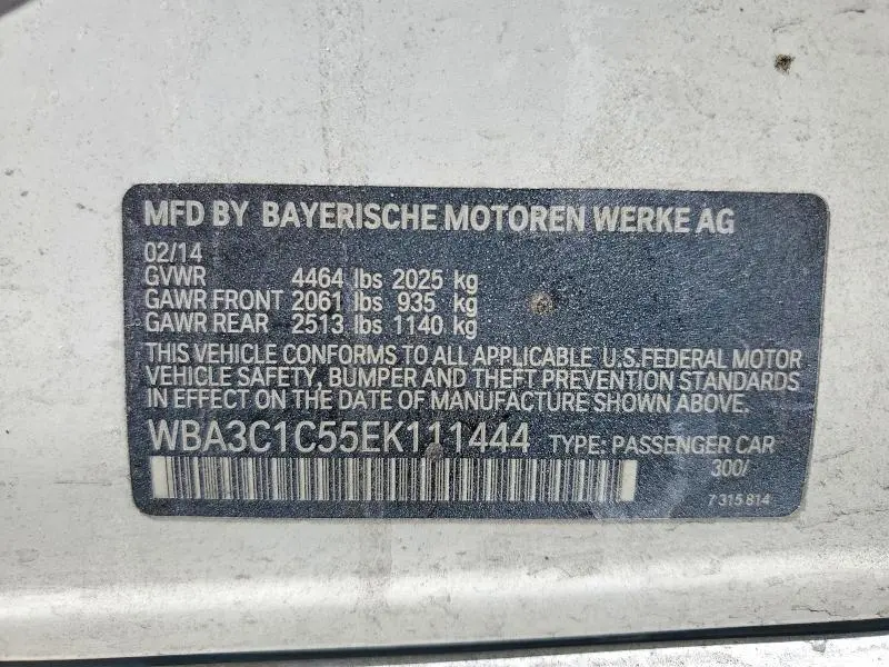 2014 BMW 328 I SULEV  