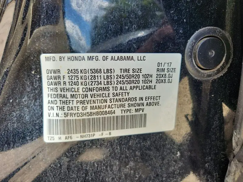 2017 ACURA MDX TECHNOLOGY  