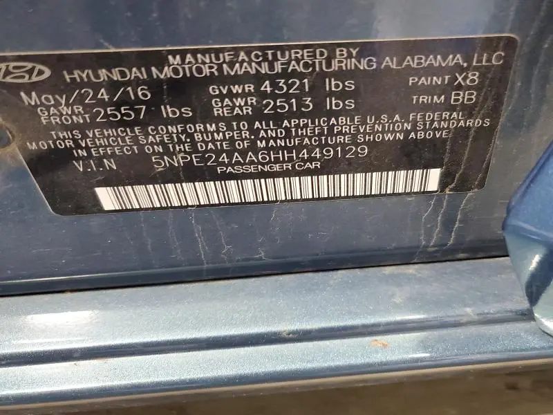 2017 HYUNDAI SONATA ECO  