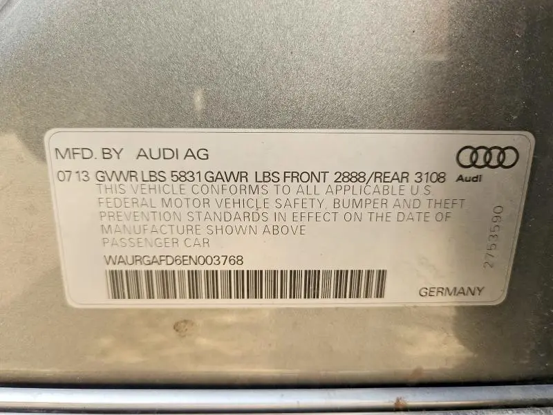 2014 AUDI A8 L QUATTRO  
