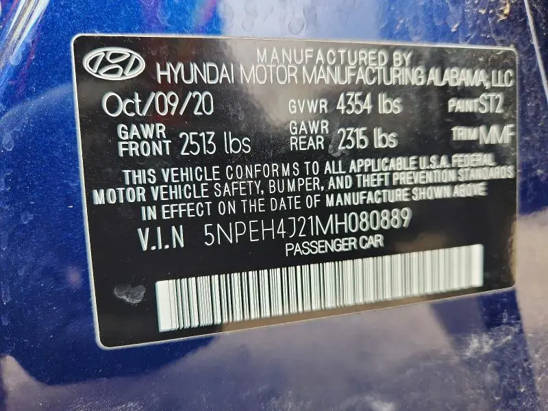 2021 HYUNDAI SONATA LIMITED  