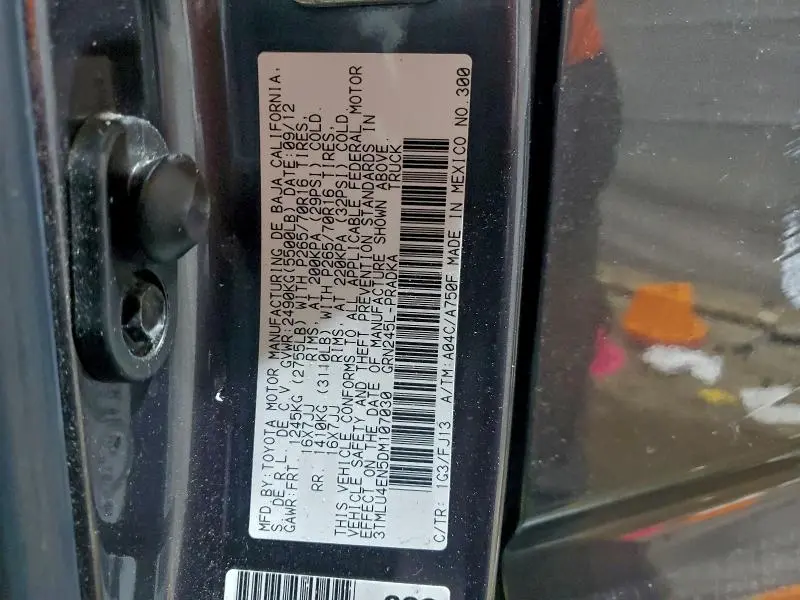 2013 TOYOTA TACOMA DOUBLE CAB  