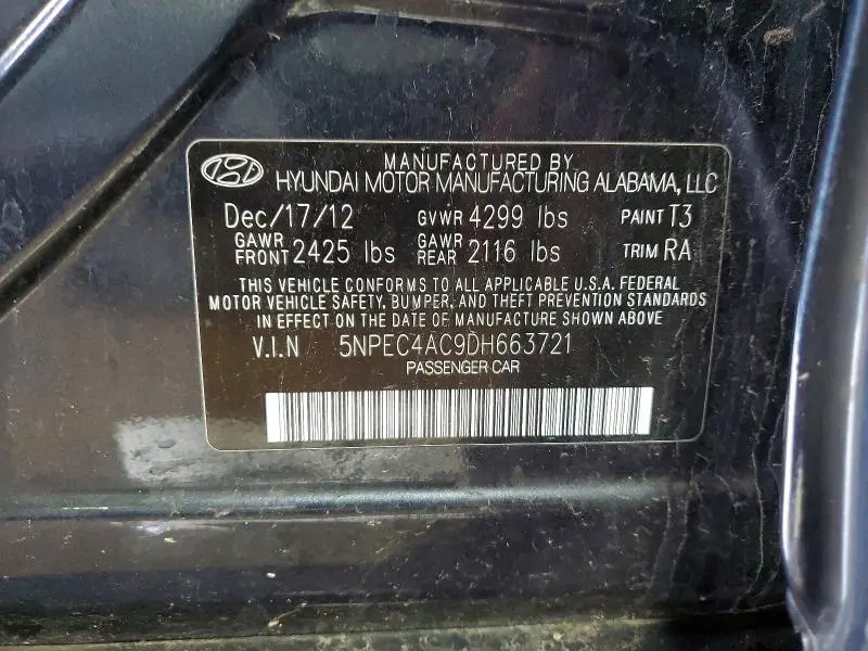 2013 HYUNDAI SONATA LIMITED  