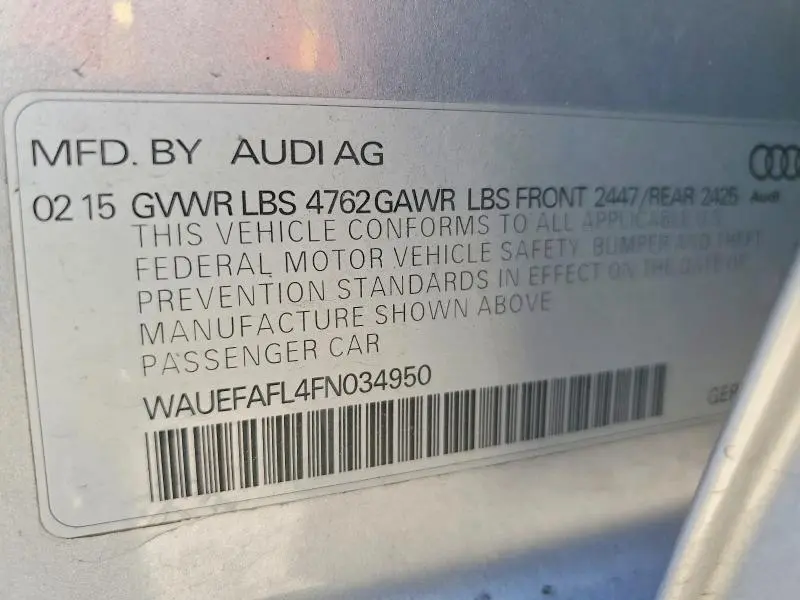 2015 AUDI A4 PREMIUM PLUS  