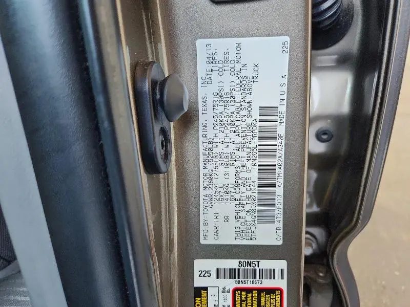 2013 TOYOTA TACOMA DOUBLE CAB  
