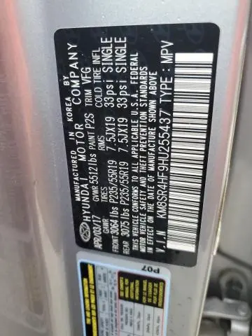 2017 HYUNDAI SANTA FE SE ULTIMATE  