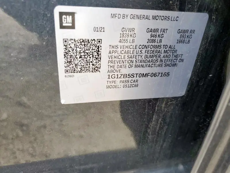 2021 CHEVROLET MALIBU LS