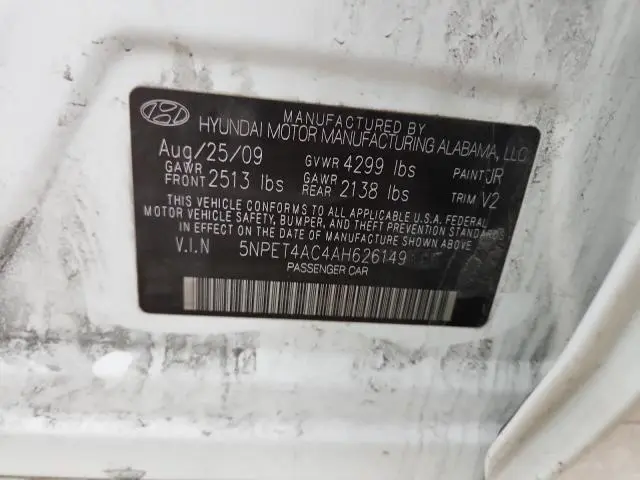 2010 HYUNDAI SONATA GLS  