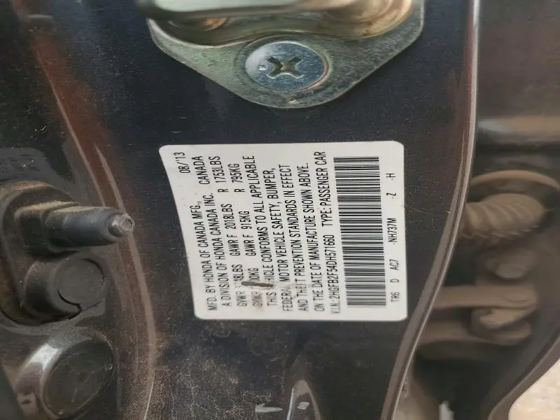 2013 HONDA CIVIC LX  