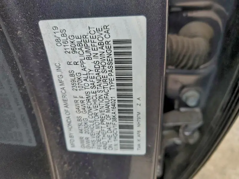 2019 HONDA ACCORD SPORT  