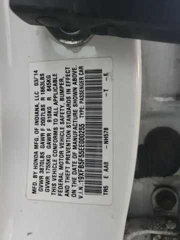 2014 HONDA CIVIC NATURAL GAS  