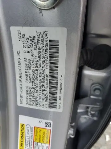 2020 HONDA ACCORD LX  