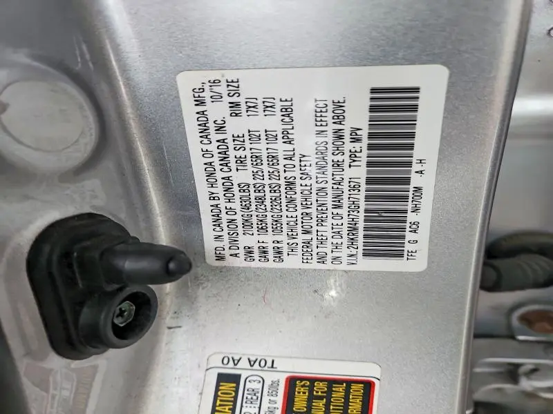 2016 HONDA CR-V EXL  