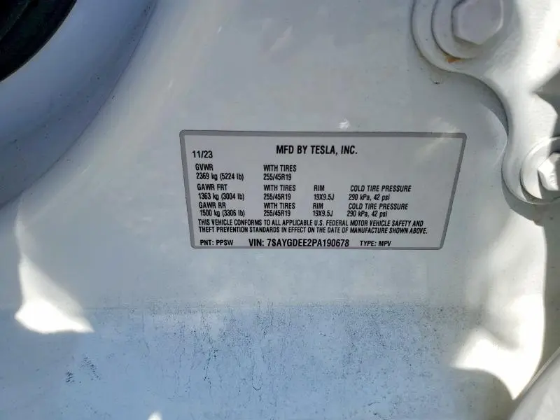 2023 TESLA MODEL Y   