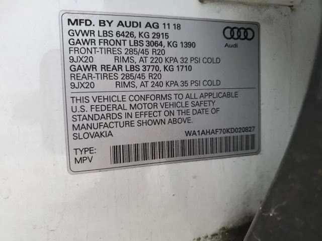 2019 AUDI Q7 PREMIUM