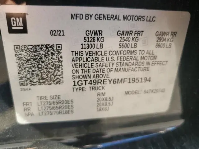 2021 GMC SIERRA K2500 DENALI  