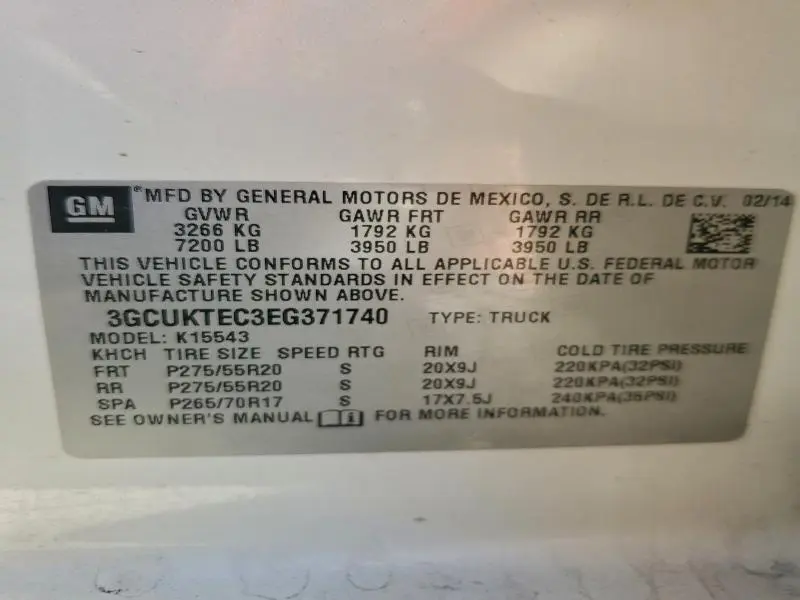 2014 CHEVROLET SILVERADO K1500 HIGH COUNTRY  