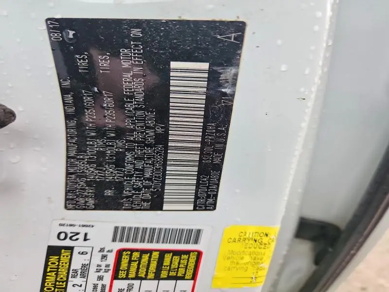 2017 TOYOTA SIENNA XLE 8-PASSENGER  