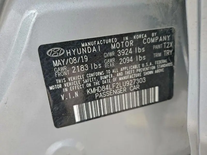 2020 HYUNDAI ELANTRA SEL  